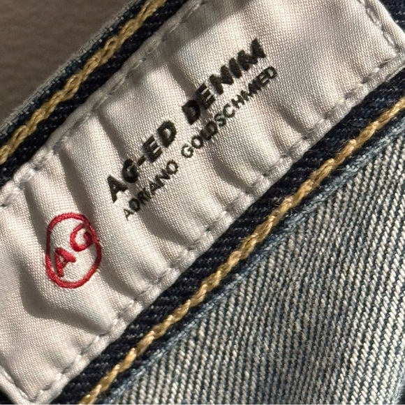 AG Aged Denim Phoebe Tapered Distressed Vintage High Waisted Blue Jeans 27 R - Picture 6 of 9